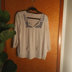 Embroidered Peasant blouse